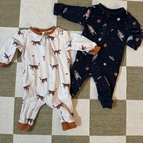 2x Petit Lem footless sleepers (0-3m) - Picture 1 of 4